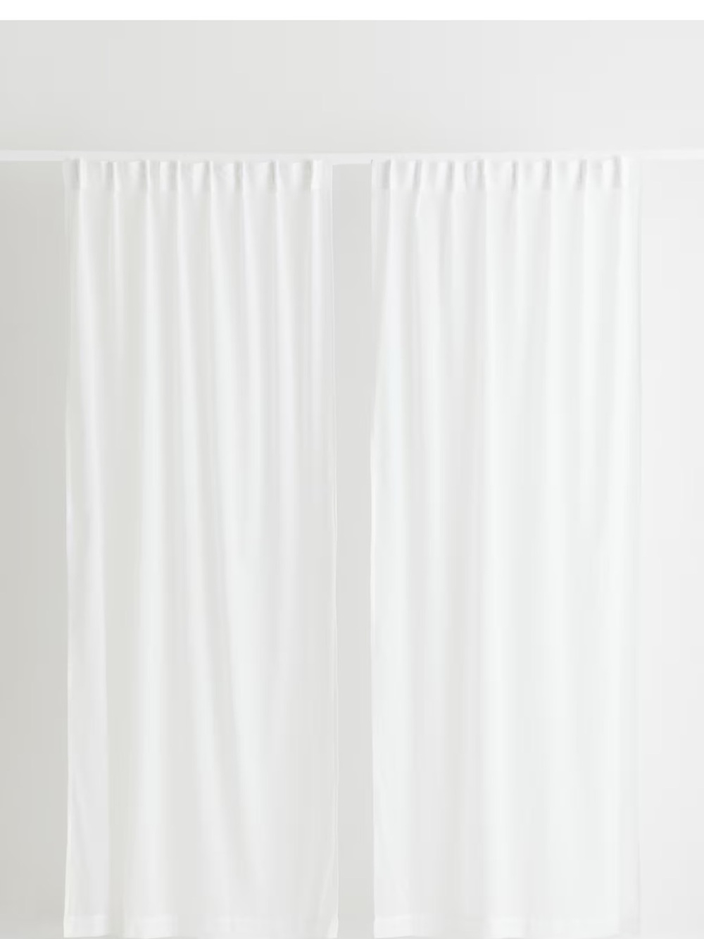 Classic White Curtain Panels - Semi-Sheer Drapery Pair (8 Panels Available)
